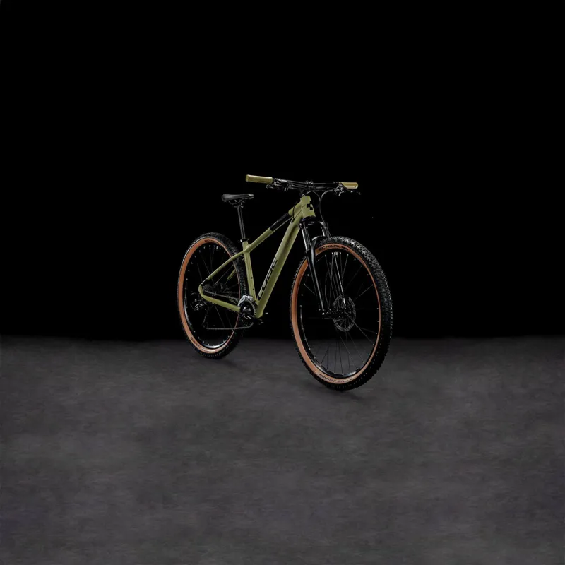 Cube Aim Race Mountain Bike in Olive/Black - 2023-4